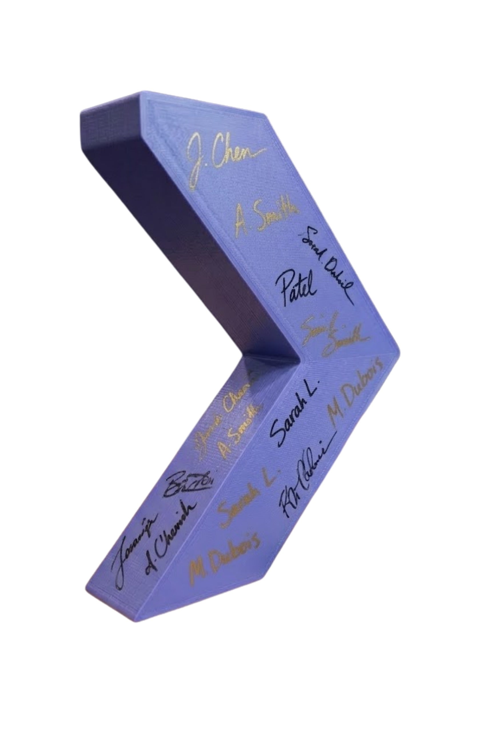 Signable Conference Logo, a 3D-printed logo for attendees to sign