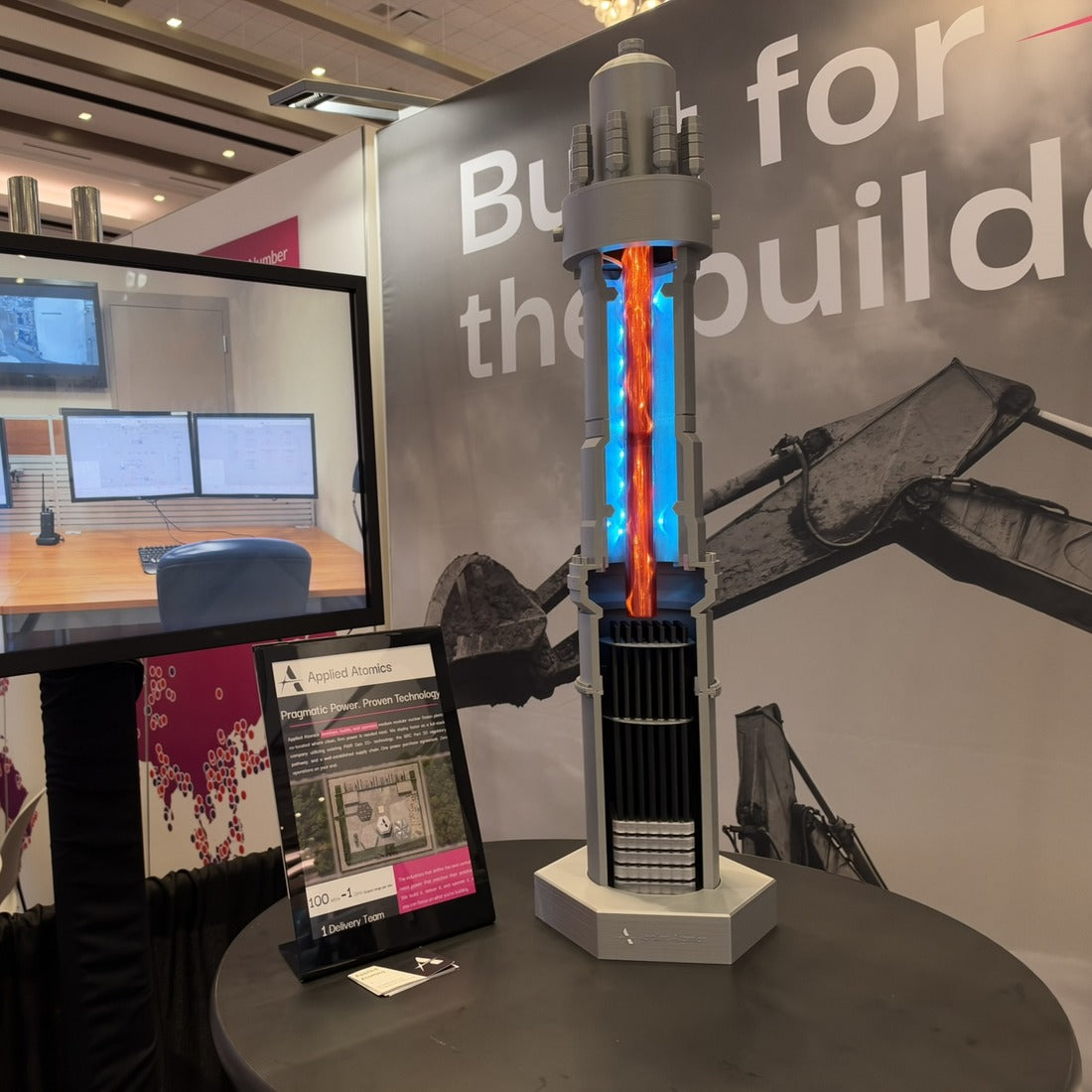 Applied Atomics reactor replica on display at their conference booth.2ft-6ft Custom Mascot