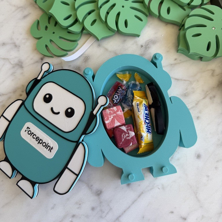 Order for Forcepoint, shown open with treats inside.Small Gift Box