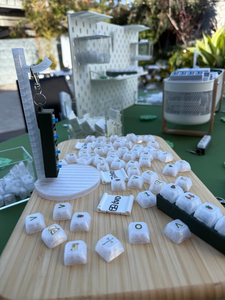 Keycap options laid out at Ivo's Inscribe conference.Fidget Clicker Activation